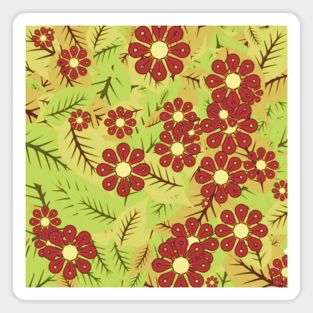 Foliage and flowers Magnet by Gaspar Avila